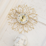 Часы настенные из металла золотые с белым циферблатом Current Time варинант исполнения - 4 | Loft Concept в Ростове-на-Дону