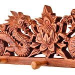 Панно-вешалка из дерева драконы Panel With Animals варинант исполнения - 2 | Loft Concept в Ростове-на-Дону