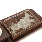 Настольный письменный набор с часами в виде пирамиды из природного камня обсидиана Pyramid of Time варинант исполнения - 4 | Loft Concept в Ростове-на-Дону