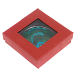 Зеркало карманное складное круглое из натурального камня Малахит с Хризоколлой в подарочной упаковке Silver Stone Mirrors варинант исполнения - 4 | Loft Concept в Ростове-на-Дону