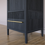 Узкий Шкаф Primo с 2 выдвижными ящиками Черный дуб варинант исполнения - 4 | Loft Concept в Ростове-на-Дону