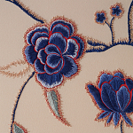 Обои с вышивкой ручной работы Flora Catherine colourway on Liso Pearl wool sateen варинант исполнения - 5 | Loft Concept в Ростове-на-Дону