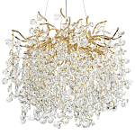 Люстра с хрустальными подвесками на металлических ветках Fairytree Light Gold Chandelier 10 варинант исполнения - 1 | Loft Concept в Ростове-на-Дону