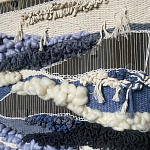 Современное ткачество гобелен в синих оттенках Blue Undine II варинант исполнения - 2 | Loft Concept в Ростове-на-Дону