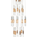 Люстра с прямоугольными плафонами из хрусталя Esme Rectangular Crystal Gold Chandelier варинант исполнения - 4 | Loft Concept в Ростове-на-Дону