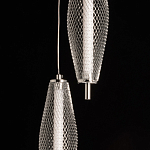 Люстра круглая каскадня с 5-ю плафонами из металлической сетки Mesh Lampshade Lighting варинант исполнения - 8 | Loft Concept в Ростове-на-Дону