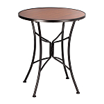 Столик приставной с круглой столешницей на металлическом черном основании Scenical Table варинант исполнения - 1 | Loft Concept в Ростове-на-Дону