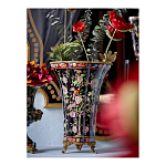 Ваза из фарфора черная с цветочной росписью и бронзовой стрекозой Spring Garden варинант исполнения - 5 | Loft Concept в Ростове-на-Дону