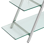 Стеллаж со стеклянными полками на стальном каркасе X-ray варинант исполнения - 5 | Loft Concept в Ростове-на-Дону