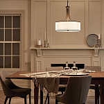 Люстра подвесная с двойным круглым плафоном из органзы и матового стекла Kichler варинант исполнения - 12 | Loft Concept в Ростове-на-Дону