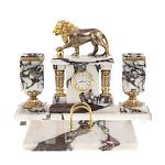 Настольный письменный набор из мрамора с декором в виде льва в подарочной упаковке Marble Accessory варинант исполнения - 1 | Loft Concept в Ростове-на-Дону