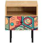 Прикроватная тумба с изображением на ящике Elise Nightstand варинант исполнения - 17 | Loft Concept в Ростове-на-Дону