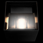 Уличный настенный светильник светодиодный формы куб черного цвета из металла Urban Minimalist варинант исполнения - 5 | Loft Concept в Ростове-на-Дону