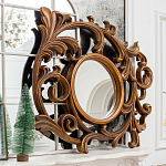 Зеркало настенное с рамой цвета античная бронза Classic Ornament Mirror варинант исполнения - 2 | Loft Concept в Ростове-на-Дону