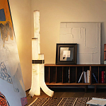 Торшер геометрический с тремя мраморными плафонами Marble Tripod варинант исполнения - 8 | Loft Concept в Ростове-на-Дону