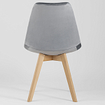 Стул с мягким велюровым сиденьем Arvika Grey варинант исполнения - 4 | Loft Concept в Ростове-на-Дону