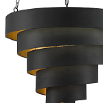 Подвесной светильник в форме спирали черный с золотой внутренней отделкой Warm Glow варинант исполнения - 1 | Loft Concept в Ростове-на-Дону