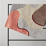 Ковер из хлопка с абстрактным принтом бежевого цвета Elysian Flow Blush варинант исполнения - 6 | Loft Concept в Ростове-на-Дону