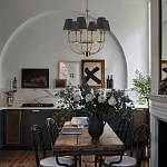 Бра с металлическим основанием бронзового цвета и 2-мя черными конусовидными абажурами Dignity варинант исполнения - 5 | Loft Concept в Ростове-на-Дону