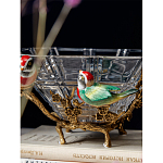 Чаша квадратная из прозрачного стекла с фигурками разноцветных птиц Eden Garden варинант исполнения - 3 | Loft Concept в Ростове-на-Дону