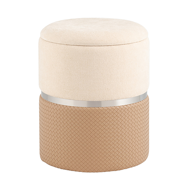 Пуф Mauldine с ящиком бежевый с экокожей Бежевый Молочный в Ростове-на-Дону | Loft Concept 
