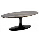 Стол журнальный овальный с столешницей из искусственного мрамора Alonso Gloss варинант исполнения - 2 | Loft Concept в Ростове-на-Дону