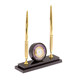 Часы настольные с двумя ручками из натурального камня Stone Clock варинант исполнения - 2 | Loft Concept в Ростове-на-Дону