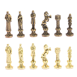 Шахматы Ренессанс из бронзы с доской из натурального камня Змеевик Decorative Thematic Chess варинант исполнения - 5 | Loft Concept в Ростове-на-Дону