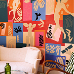 Обои ручная роспись в стиле Арт-деко Jazz Original colourway on painted silk with embroidery варинант исполнения - 3 | Loft Concept в Ростове-на-Дону