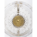 Чаша из рельефного стекла прозрачного цвета на бронзовой подставке Eden Garden варинант исполнения - 4 | Loft Concept в Ростове-на-Дону