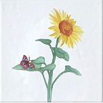 Плитка с узором Подсолнух варинант исполнения - 2 | Loft Concept в Ростове-на-Дону