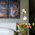 Люстра с белыми цветами на ветвистом каркасе Lure by PELLE варинант исполнения - 3 | Loft Concept в Ростове-на-Дону