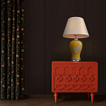 Настольная лампа желтая с изображением белых птиц Flight Among Acacia варинант исполнения - 5 | Loft Concept в Ростове-на-Дону