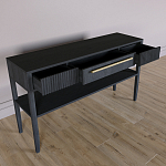 Дизайнерская Консоль с полкой и ящиком Primo Черный дуб варинант исполнения - 5 | Loft Concept в Ростове-на-Дону