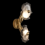 Бра с ветвистыми бронзовыми элементами и стеклянными рифлеными дисками Textured Glass Bra варинант исполнения - 5 | Loft Concept в Ростове-на-Дону