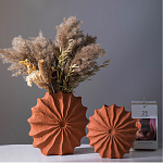 Ваза керамическая в виде круглой терракотовой морской раковины Galapagos варинант исполнения - 2 | Loft Concept в Ростове-на-Дону