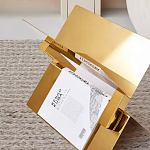 Дизайнерский журнальный стол фигурный золотого цвета Ufuri варинант исполнения - 2 | Loft Concept в Ростове-на-Дону