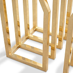 Консоль с чёрной столешницей и золотым фигурным основанием Cosmo варинант исполнения - 1 | Loft Concept в Ростове-на-Дону