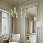 Люстра круглая с фактурными абажурами из тонких металлических палочек Wild Thorns варинант исполнения - 3 | Loft Concept в Ростове-на-Дону