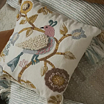 Чехол на подушку с кисточками и вышивкой птиц Ethnic mix Birds Square варинант исполнения - 6 | Loft Concept в Ростове-на-Дону