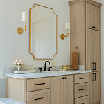 Зеркало в золотой деревянной раме Riviera варинант исполнения - 4 | Loft Concept в Ростове-на-Дону