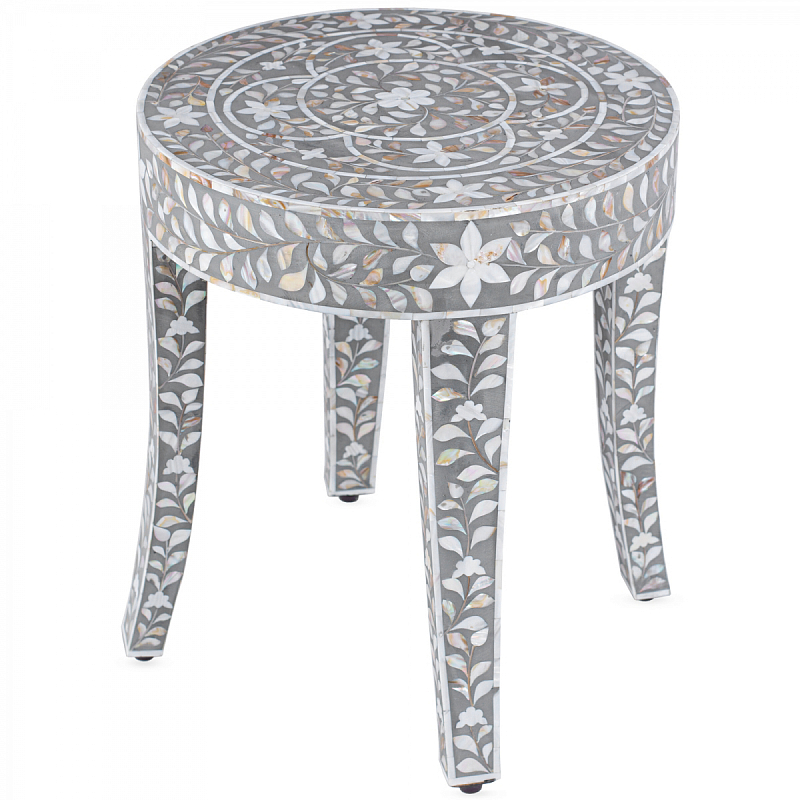  MOTHER OF PERAL INLAY STOOL  ivory (   )   -- | Loft Concept 