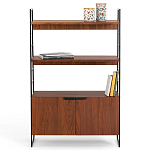 Стеллаж из стали и орехового дерева Derek Wood Rack варинант исполнения - 2 | Loft Concept в Ростове-на-Дону