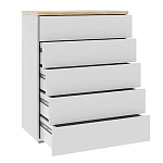 Комод с белым глянцевым фасадом с 5-ю ящиками Grace of Furniture  варинант исполнения - 2 | Loft Concept в Ростове-на-Дону