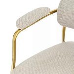 Стул Singer Chair с подлокотниками серый на золотистых ножках варинант исполнения - 6 | Loft Concept в Ростове-на-Дону