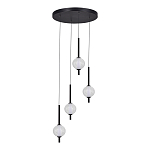 Люстра светодиодная каскадная с 4-мя сферическими стеклянными плафонами Splatter варинант исполнения - 3 | Loft Concept в Ростове-на-Дону