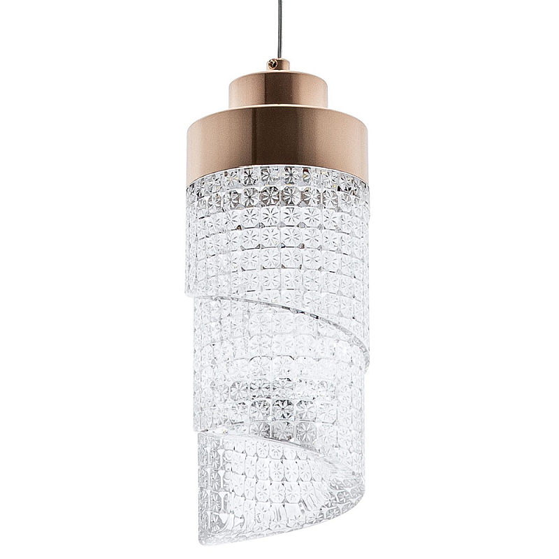        Spiral Acrylic Gold Hanging Lamp     -- | Loft Concept 
