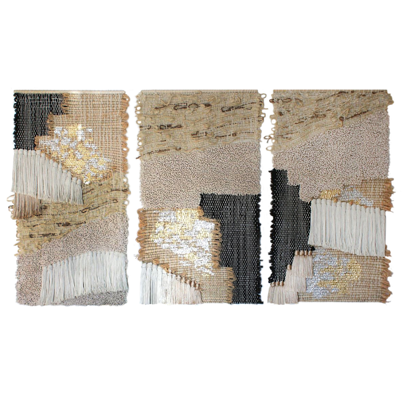Триптих Геометрический гобелен бежевый Figurative Beige Wall Hangings Коричневый Бежевый Триптих Геометрический гобелен бежевый Figurative Beige Wall Hangings Коричневый Бежевый в Ростове-на-Дону | Loft Concept