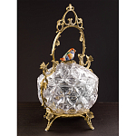 Конфетница с бронзовой ручкой и фарфоровой птичкой на крышке Eden Garden варинант исполнения - 5 | Loft Concept в Ростове-на-Дону