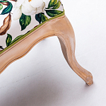 Банкетка из натурального бука золотистая с изображением птиц и цветов Blooming Birds варинант исполнения - 3 | Loft Concept в Ростове-на-Дону